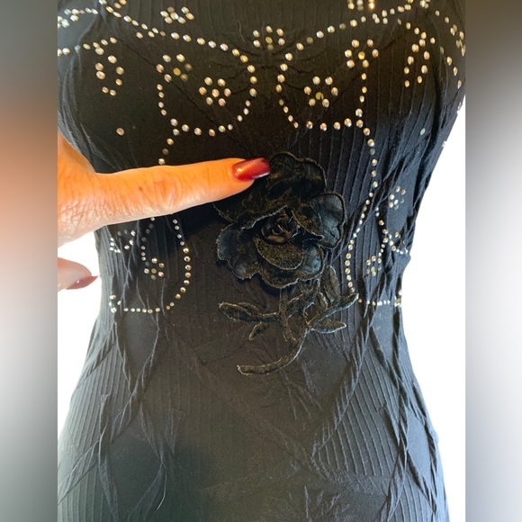 Texas Lady Boutique Stretch OS Bling Strappy Top with Chrome Details - Picture 3 of 6